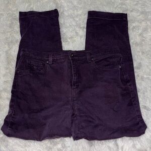 Gloria Vanderbilt Purple Straight Leg Pants